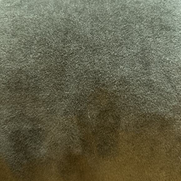 Elements By Erin Gates Velvet pillow Green & White Striped Throw Rare Vintage - Picture 7 of 8